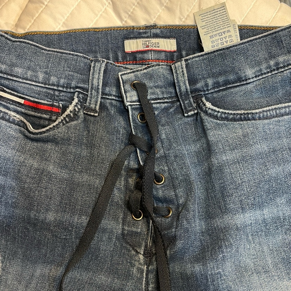 Tommy Hilfiger Jeans with lace up fly. Size 12